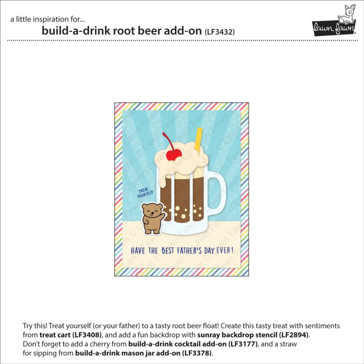 Lawn Fawn Build-A-Drink Root Beer Add-On Dies