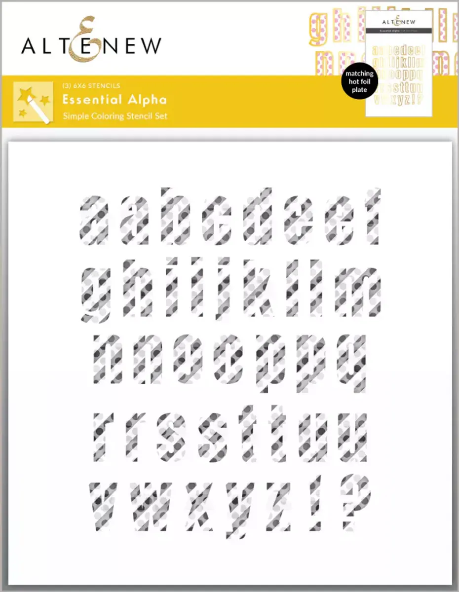 Altenew Essential Alpha Stencil Set