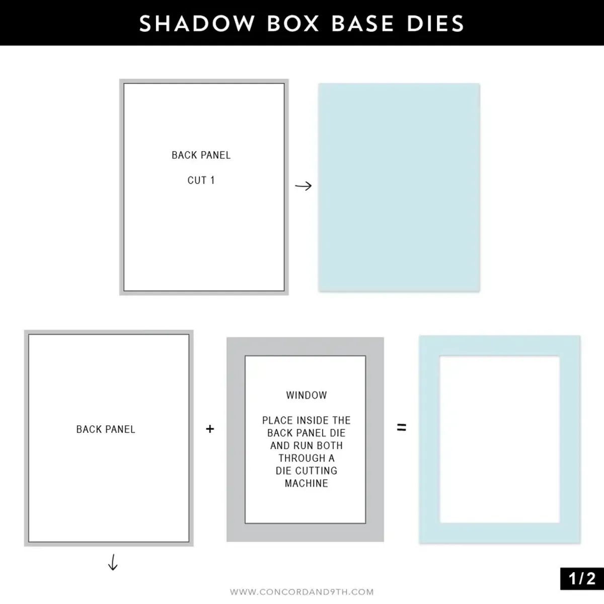 Concord & 9th Shadow Box Base Dies