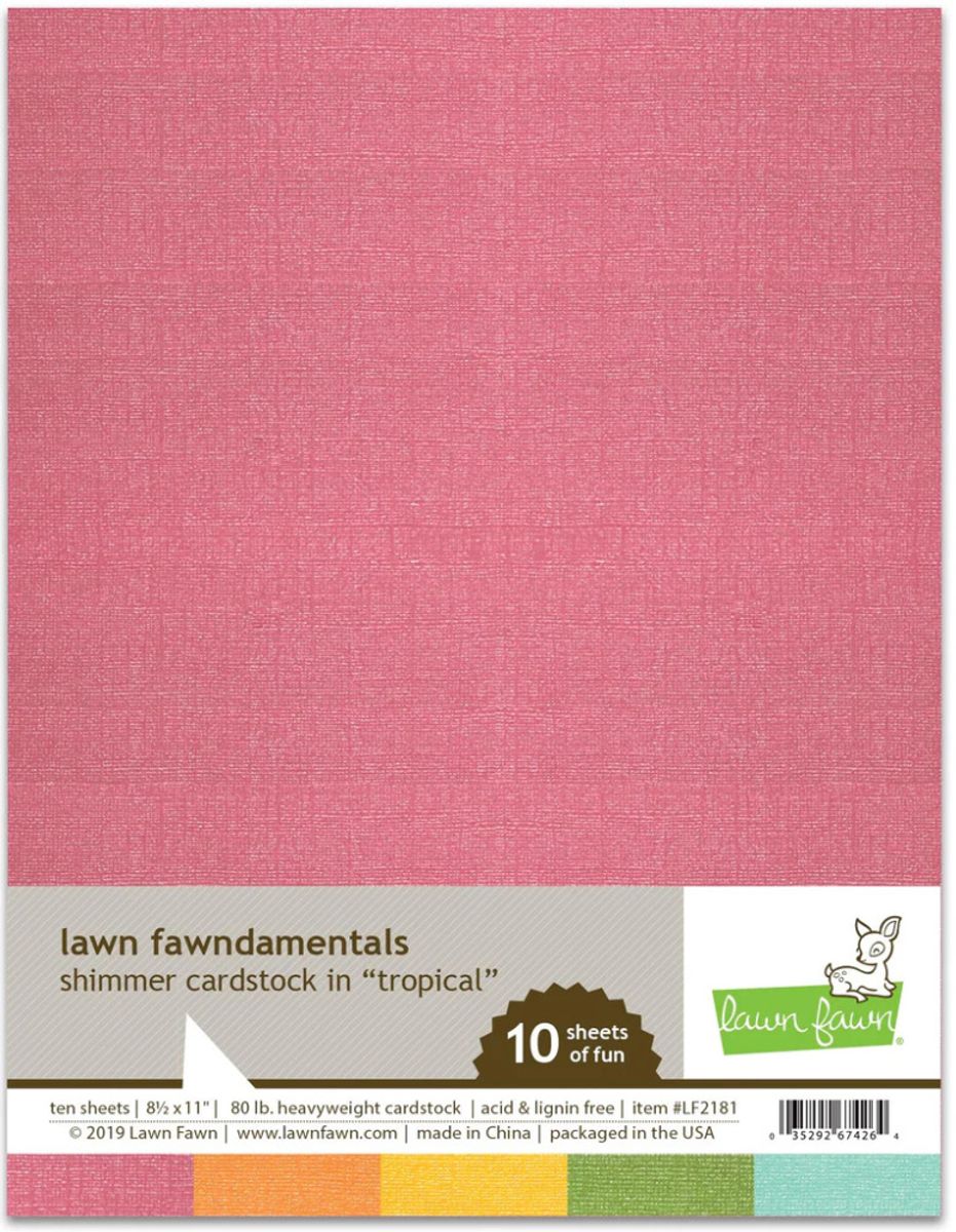 Lawn Fawn Shimmer Cardstock - Tropical