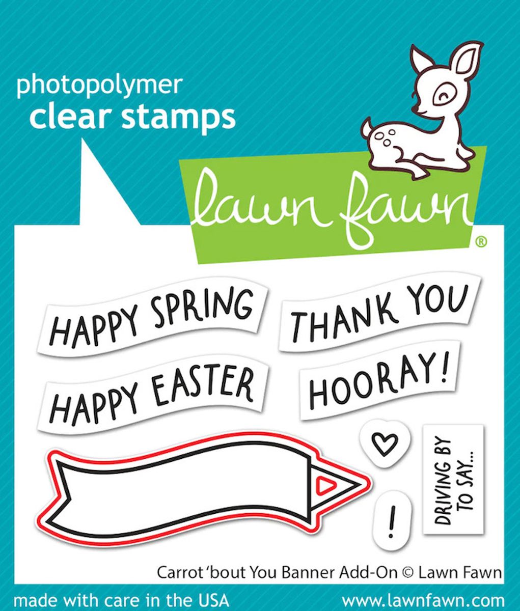 Lawn Fawn Carrot 'bout You Banner Add-On Stamp Set