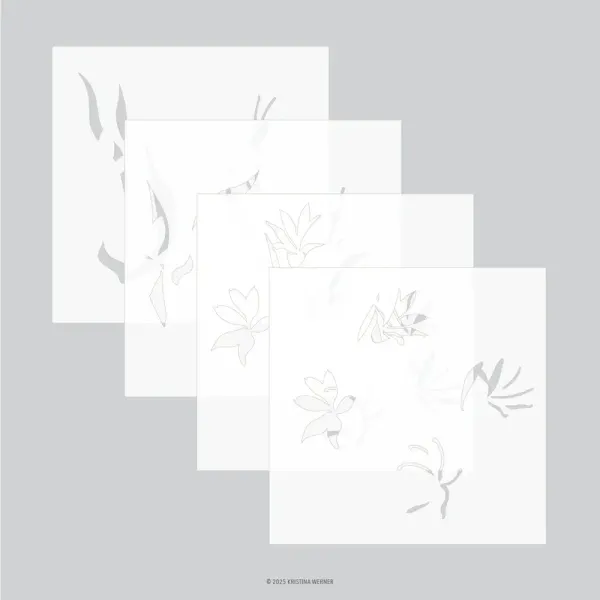 Hovedbilde Kristina Werner Long Line Lilies Stencil Pack