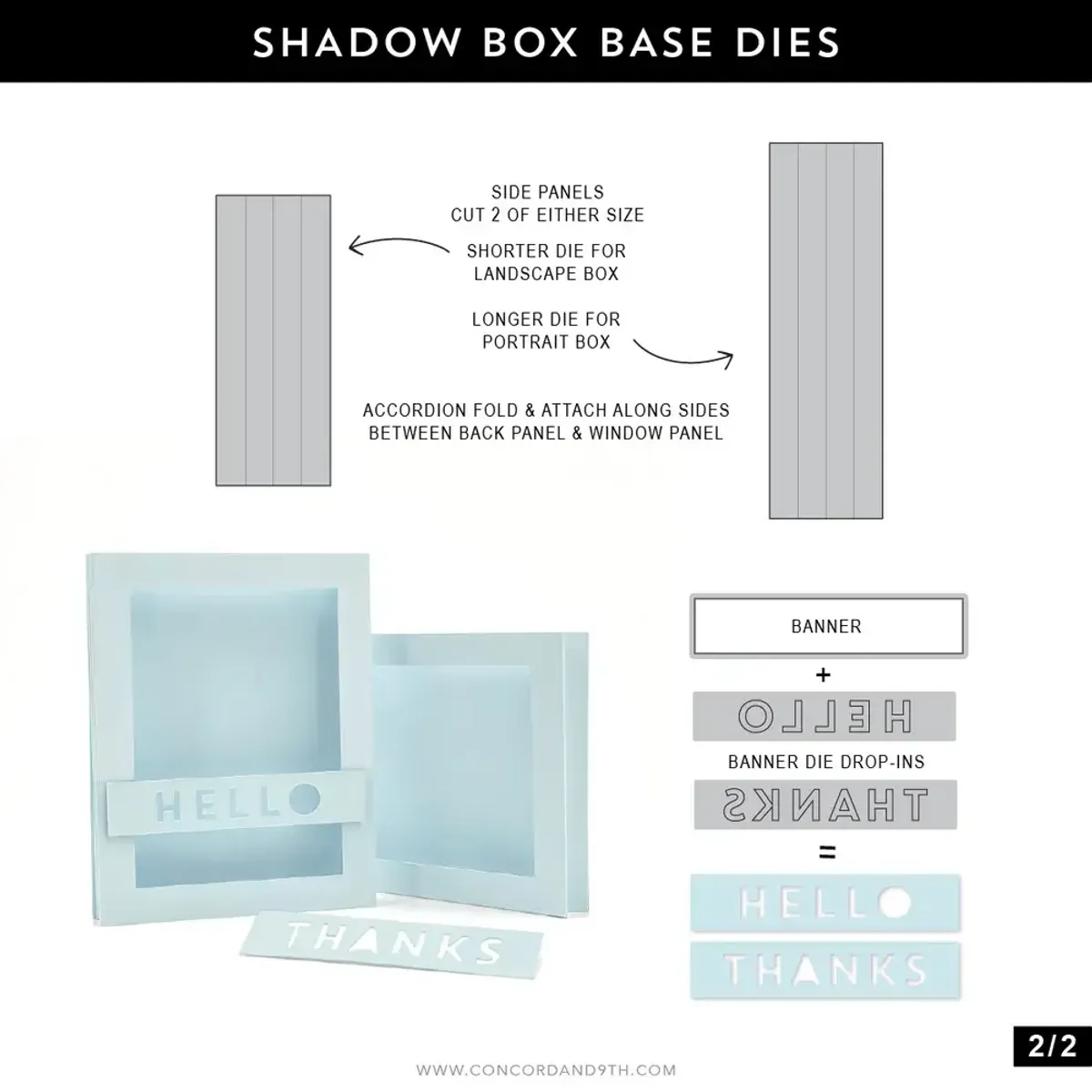 Concord & 9th Shadow Box Base Dies