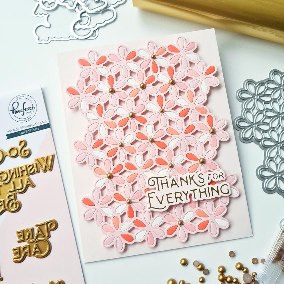 Pinkfresh Studio Floral Lace die