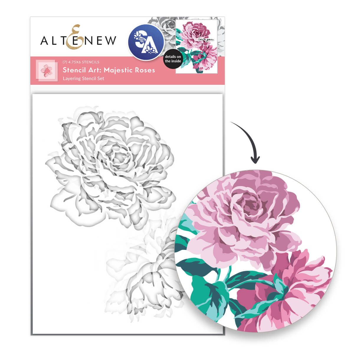Altenew Stencil Art: Majestic Roses