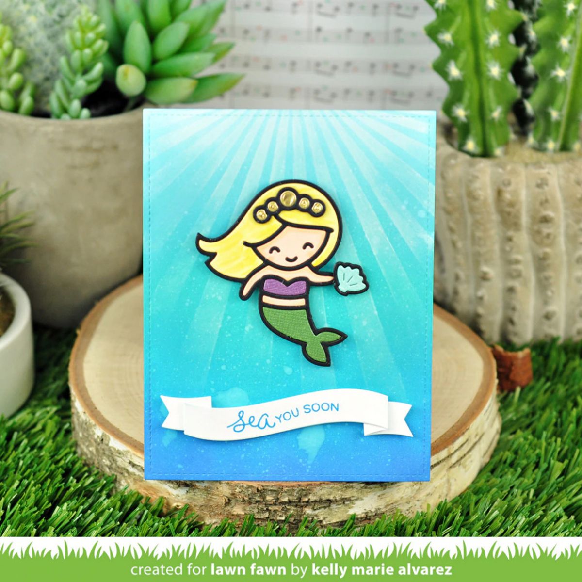 Lawn Fawn Sunray Background Stencil