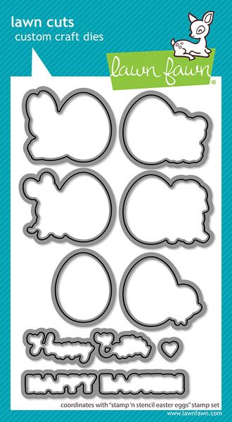 Hovedbilde Lawn Fawn Stamp 'n Stencil Easter Eggs Dies