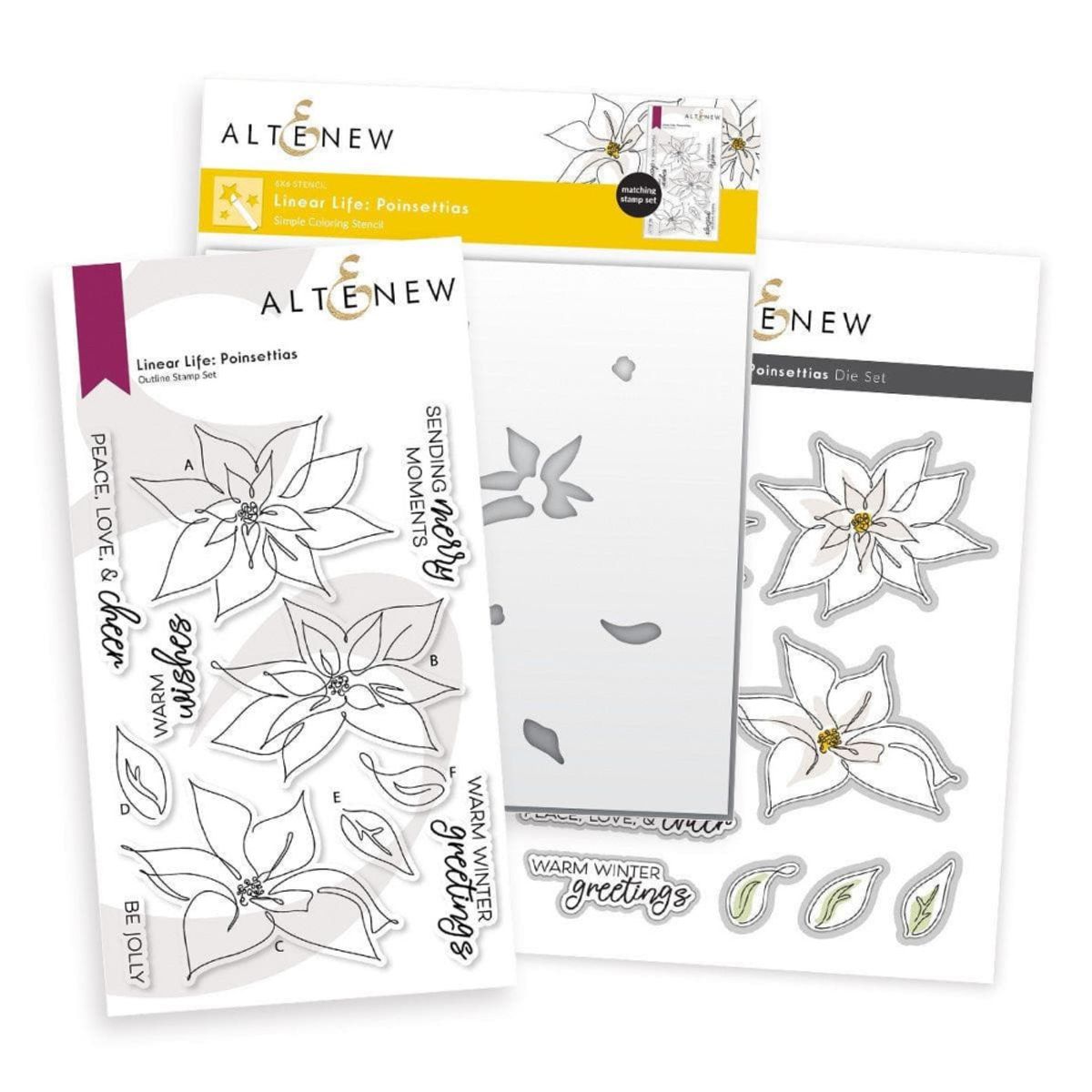 Altenew Linear Life Poinsettias Bundle