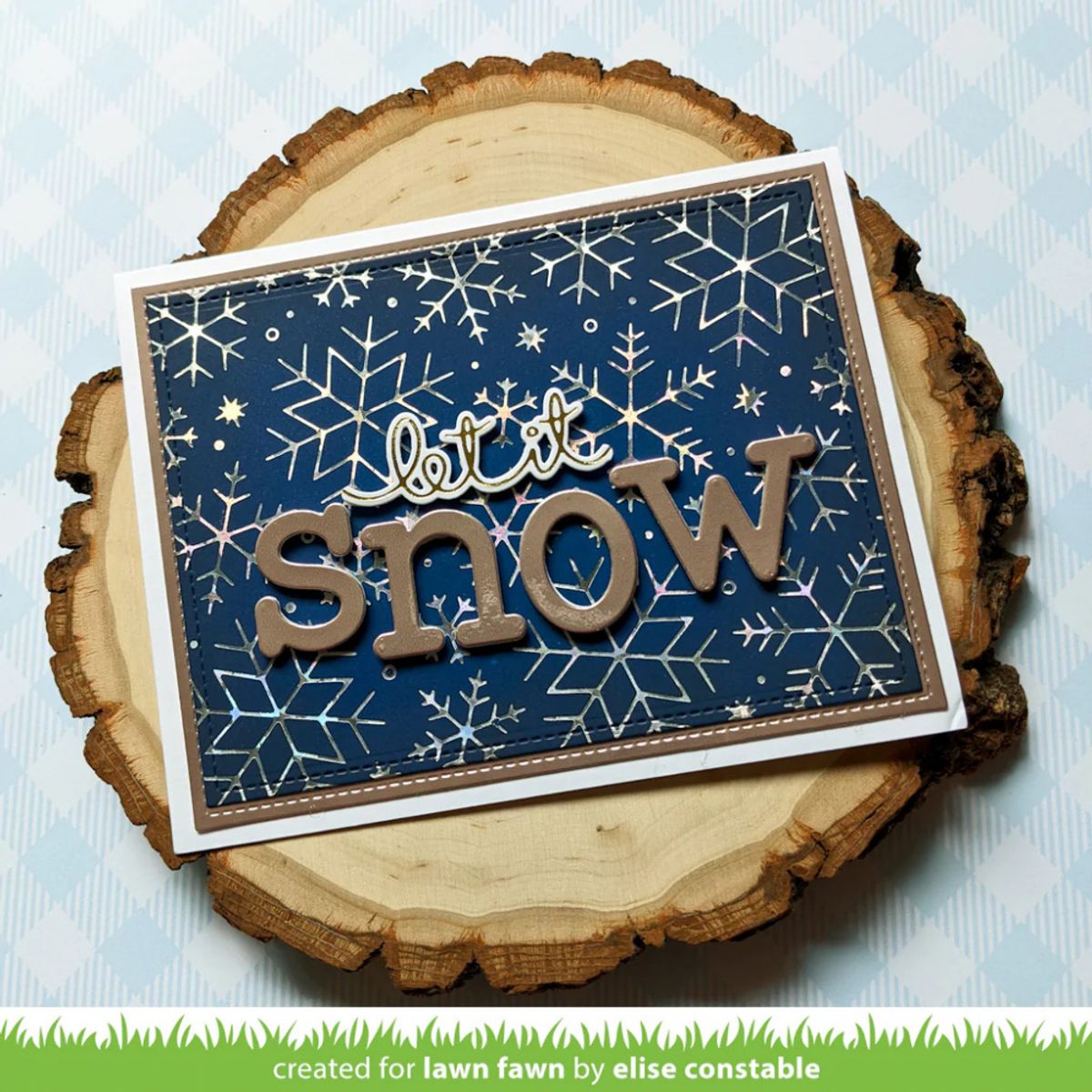 Lawn Fawn Snowflake Background Hot Foil Plate