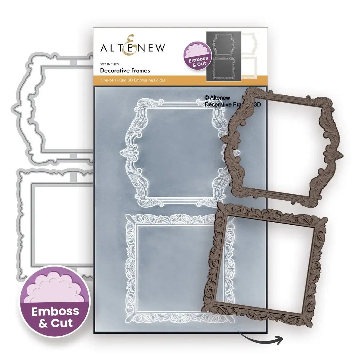 Decorative Frames 3D Embossing Folder & Die Set
