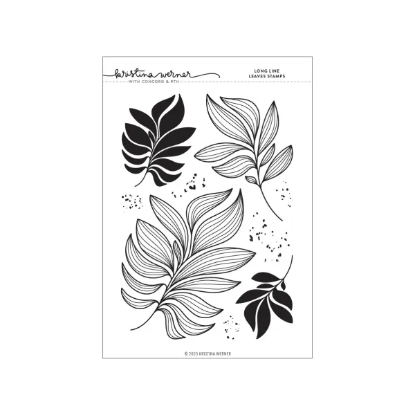 Hovedbilde Kristina Werner Long Line Leaves Stamp Set