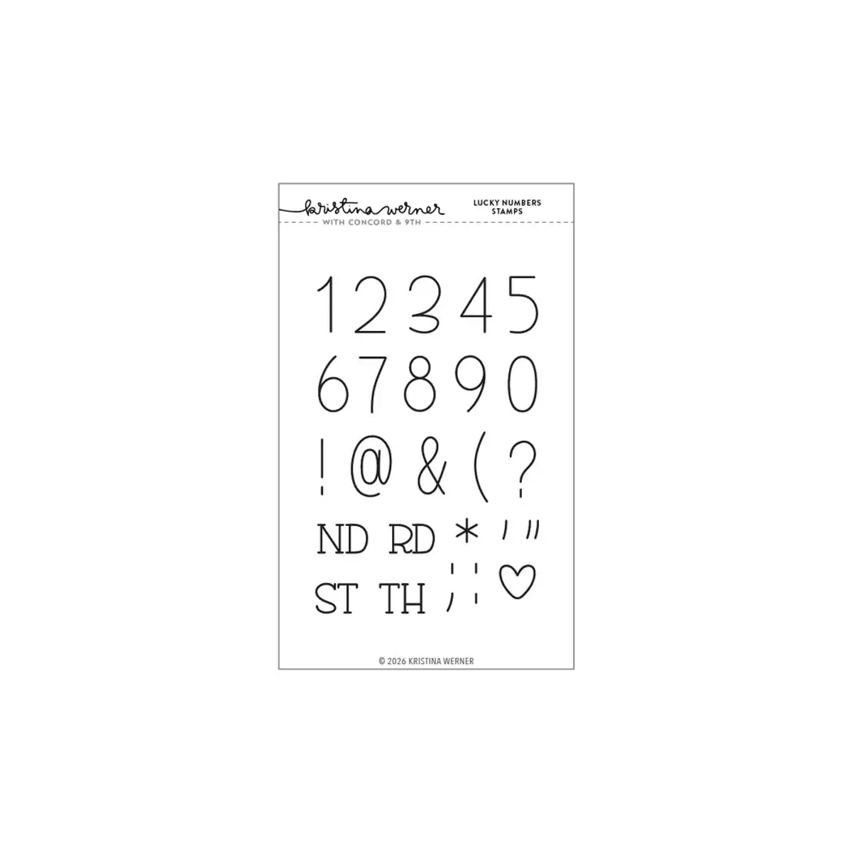 Kristina Werner Lucky Numbers Stamp Set