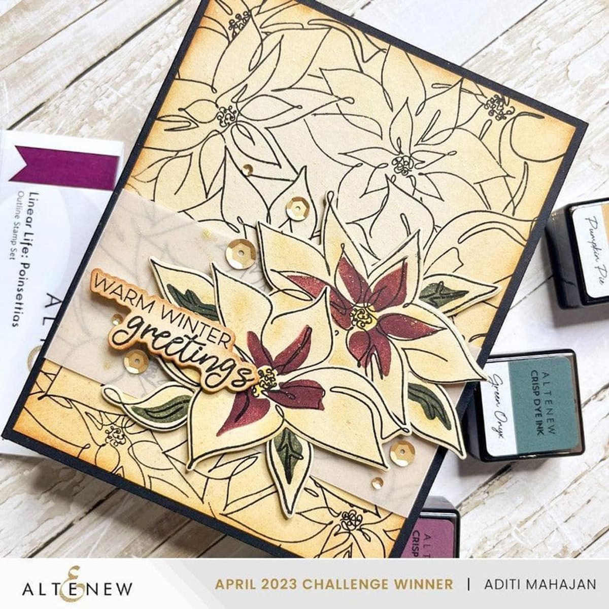 Altenew Linear Life Poinsettias Bundle