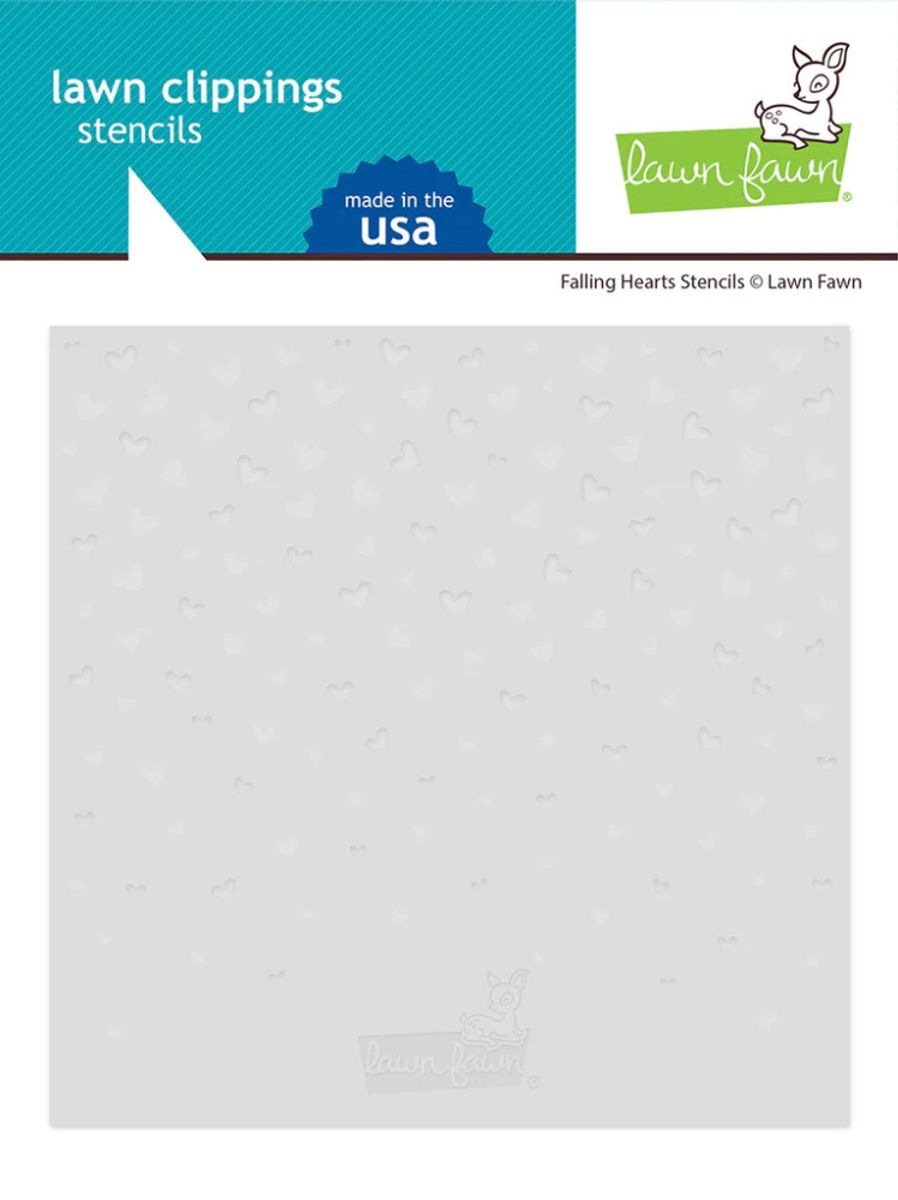 Lawn Fawn Falling Hearts Stencils