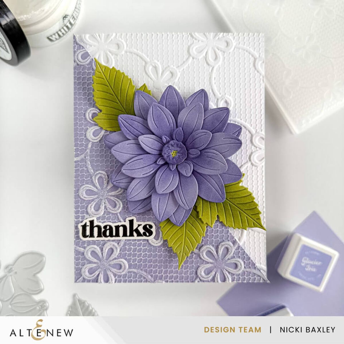 Lace Topped Petals 3D Embossing Folder